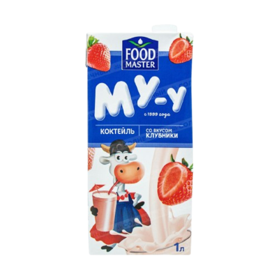 Молочный Коктейль Му-у Клубника 1л - фото 25495