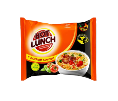 Лапша HOT LUNCH с острым говяжьим соусом 75гр - фото 25560