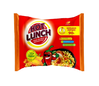 Лапша HOT LUNCH с острым куриным вкусом 90гр - фото 25561