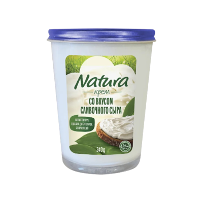 Сыр Крем Natura со вкусом сливочного сыра 240гр - фото 25718