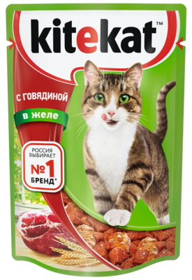 Кити-Кэт Желе с говядиной 85гр - фото 25982