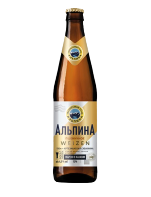 Пиво Альпина пшеничное н/ф 0,45л бут - фото 26226