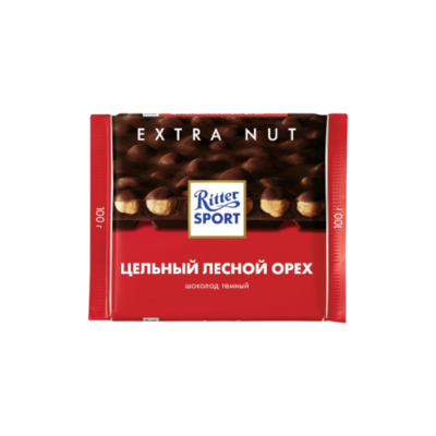 Шоколад  Ritter Sport темный лесной орех 100гр - фото 26295