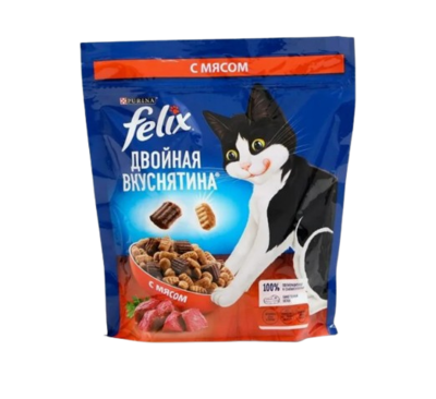 Феликс Двойная Вкуснятина 600 гр сухой корм - фото 26508
