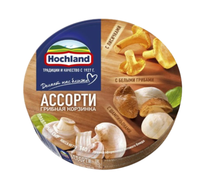 Сыр Хохланд с грибами 140гр шайба - фото 26566