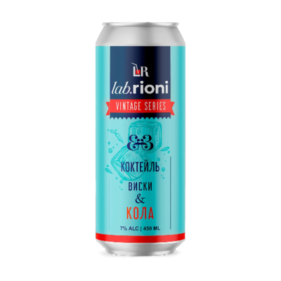 Напиток спиртной Lab.Rioni Vintage Series виски кола 7% 0.45 - фото 26939