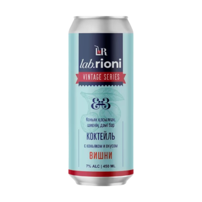 Напиток спиртной Lab.Rioni Vintage Series с коньяком и вкусом вишни 7% 0.45 - фото 26940