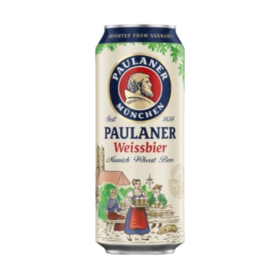Пиво Paulaner Hefe-Weissbier б/а 0.5 ж/б Германия - фото 26998