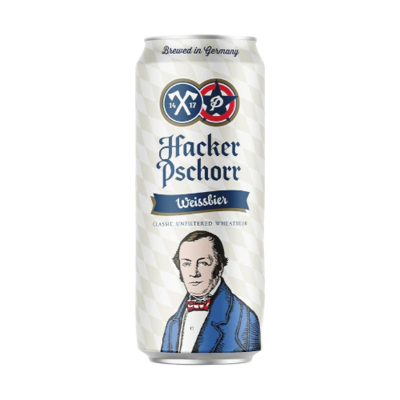 Пиво Hacker-Pschorr Weissbier 5,5% 0.5л ж/б Германия - фото 27022
