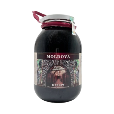Вино Банка Merlot кр. п/сл 3л Молдова - фото 27081