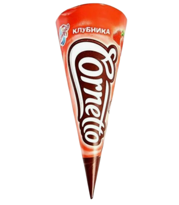 Мороженое Cornetto клубника-сливки 125гр в рожке - фото 27101