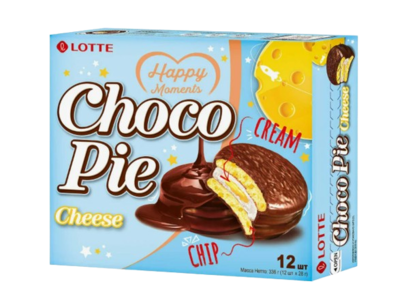 Печенье бисквитное Lotte Choco-Pie со вкусом Сыра 336гр - фото 27138