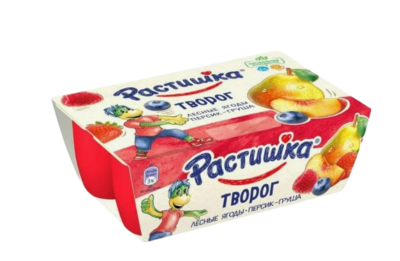 Творог Растишка Лесные ягоды Персик-груша 6*45гр. - фото 27305
