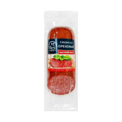 Сервелат ореховый в/к 250 гр Высокий вкус - фото 27388