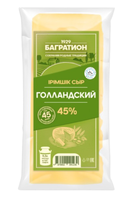 Сыр Голландский 45% фасовка  - фото 27426
