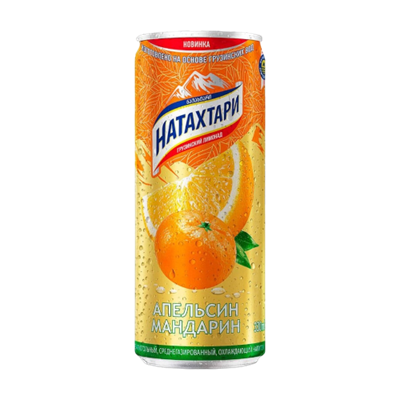 Лимонад Натахтари Апельсин Мандарин 0,33 ж/б - фото 27651