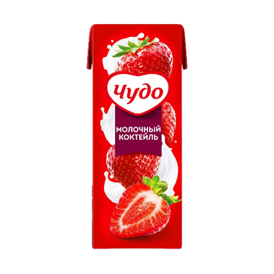 Молочный Коктейль Чудо 2% Клубника 0,2 л. - фото 27849