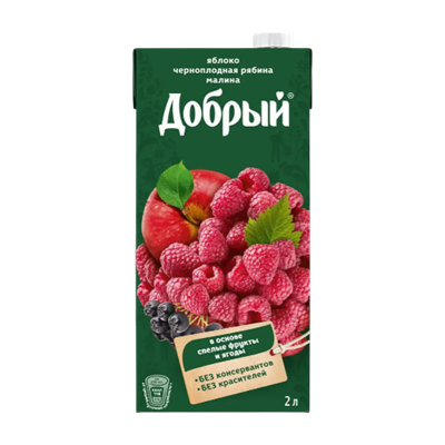 Нектар Добрый Яблоко Малина Черноплодная рябина  2л. - фото 27851