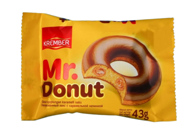 MR.DONUT кекс карамельной  начинкой 43гр. - фото 27881