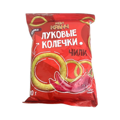 Чипсы Луковые колечки со вкусом чили 40 гр - фото 27889