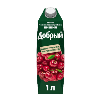 Сок Добрый Яблоко Вишня Черноплодная рябина  1 л. - фото 27995