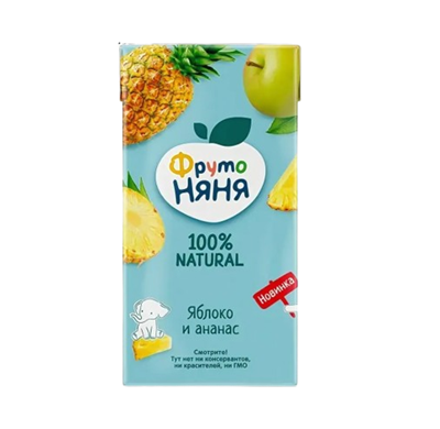 Нектар ФрутоНяня из яблок и ананасов 0,2 л - фото 28253