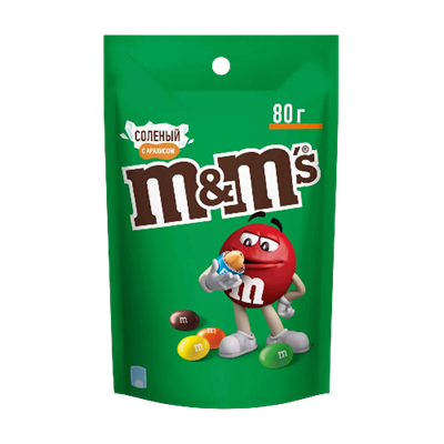 Драже M&M's с соленым арахисом 80 гр. - фото 28256