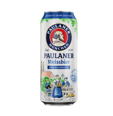 Пиво Paulaner Hefe-Weissbier б/а ж/б Германия 0.5л - фото 28257