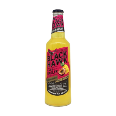 Напиток пивной BLACK HAWK со вкусом маракуйи и ананаса ст/бут 0,44л  - фото 28338