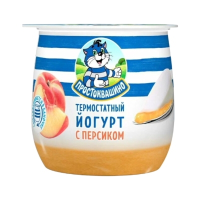  Йогурт Простоквашино двухслойный персик 160 гр  - фото 28388