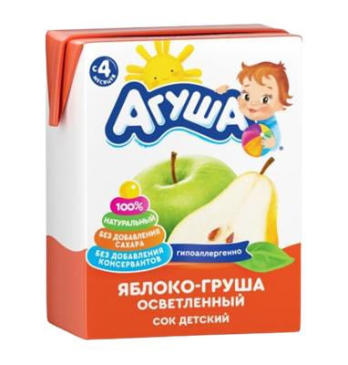Сок Агуша Груша осветленный 200мл - фото 28786