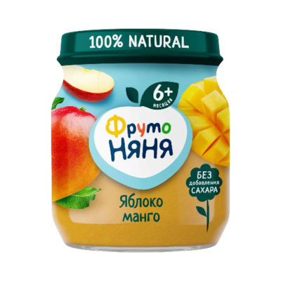 Пюре Фруто-Няня яблоко манго ст/б 100гр - фото 28793
