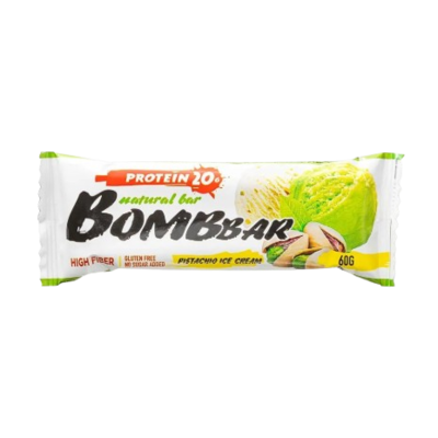 Батончик Bombbar Фисташковый пломбир  60гр  - фото 29170