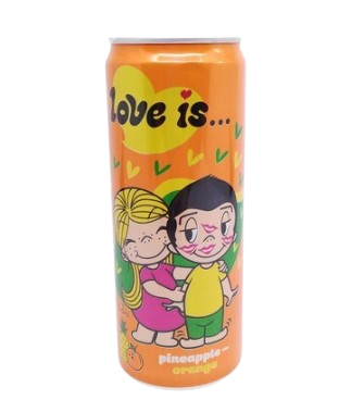 Напиток Love is ананас и апельсин газированый ж/б 0,33л  - фото 29396