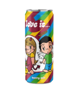 Напиток Love is ягодный микс газированный ж/б 0,33л - фото 29404