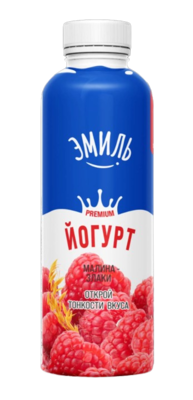 Йогурт питьевой Эмиль малина со злаками жир 2,5% пэт. бутылка 310 гр - фото 29415