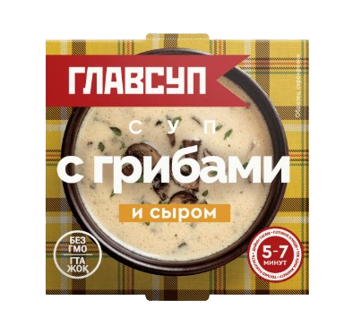 Суп Главсуп с грибами и сыром замороженный 250гр - фото 29773