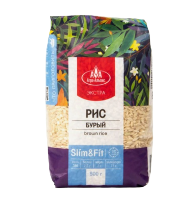 Рис Агро-Альянс Экстра бурый 800гр  - фото 30087