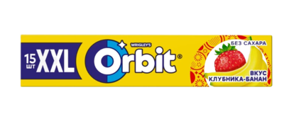 Жевательная резинка Orbit XXL клубника банан - фото 30433