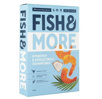 Креветки Fish & More в кокосовой панировке 1кг - фото 30657