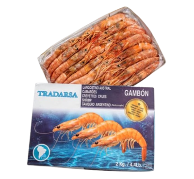 Креветки Lanzal Gambon аргентинские красные б/г 30/55 2 кг. - фото 30765