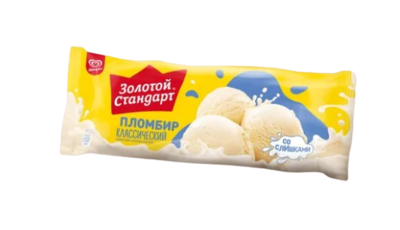 Мороженое Золотой Стандарт пломбир 380г - фото 30770