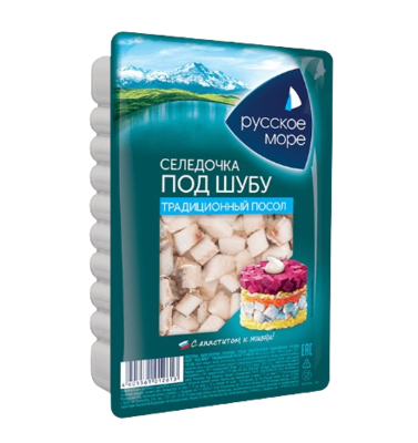 Кусочки сельди Русское Море "Под шубу" в масле 400гр - фото 30791