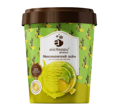Мороженое Айсберри Мексиканский лайм ведро 350гр - фото 30812