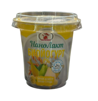 Биойогурт Нанолакт банан-груша 1% 150гр - фото 31027