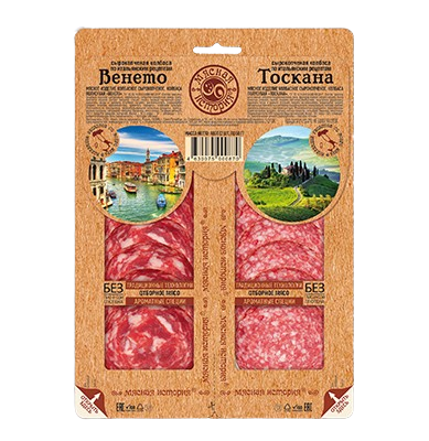 Нарезка колбасная Мясная история микс Венето Тоскано 100гр - фото 31150