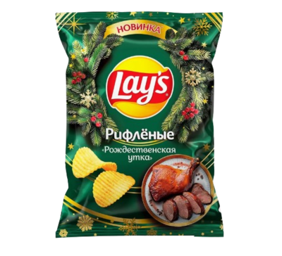Чипсы Lay's Рифленые Рождественская утка 105гр - фото 31152