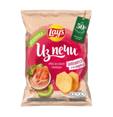 Чипсы Lay's ИЗ ПЕЧИ Мусс из Лосося с авакадо 81гр - фото 31187