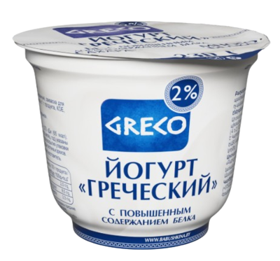 Йогурт Греческий ECO GRECO Натуральный 2% 230гр - фото 31464