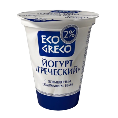 Йогурт Греческий ECO GRECO Натуральный 2% 310гр - фото 31465